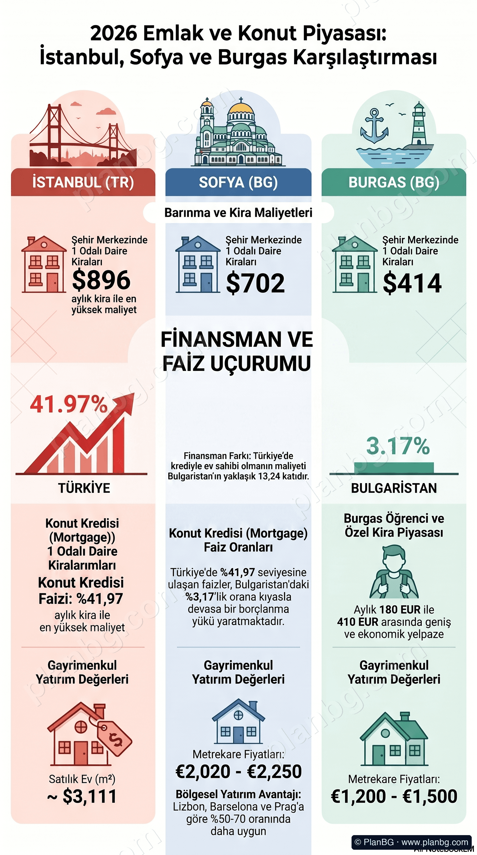 Emlak & Konut Piyasası: İstanbul, Sofya, Burgas